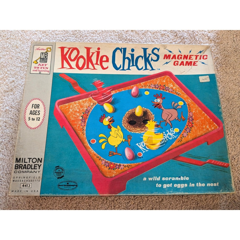 Vintage 1964 Milton Bradley Kookie Chicks Magnetic Game